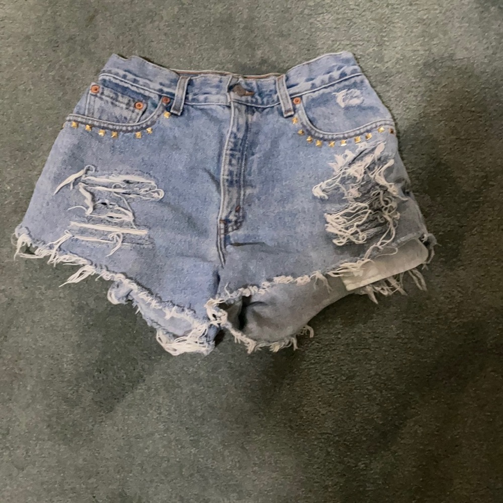 Distressed Denim Women Shorts